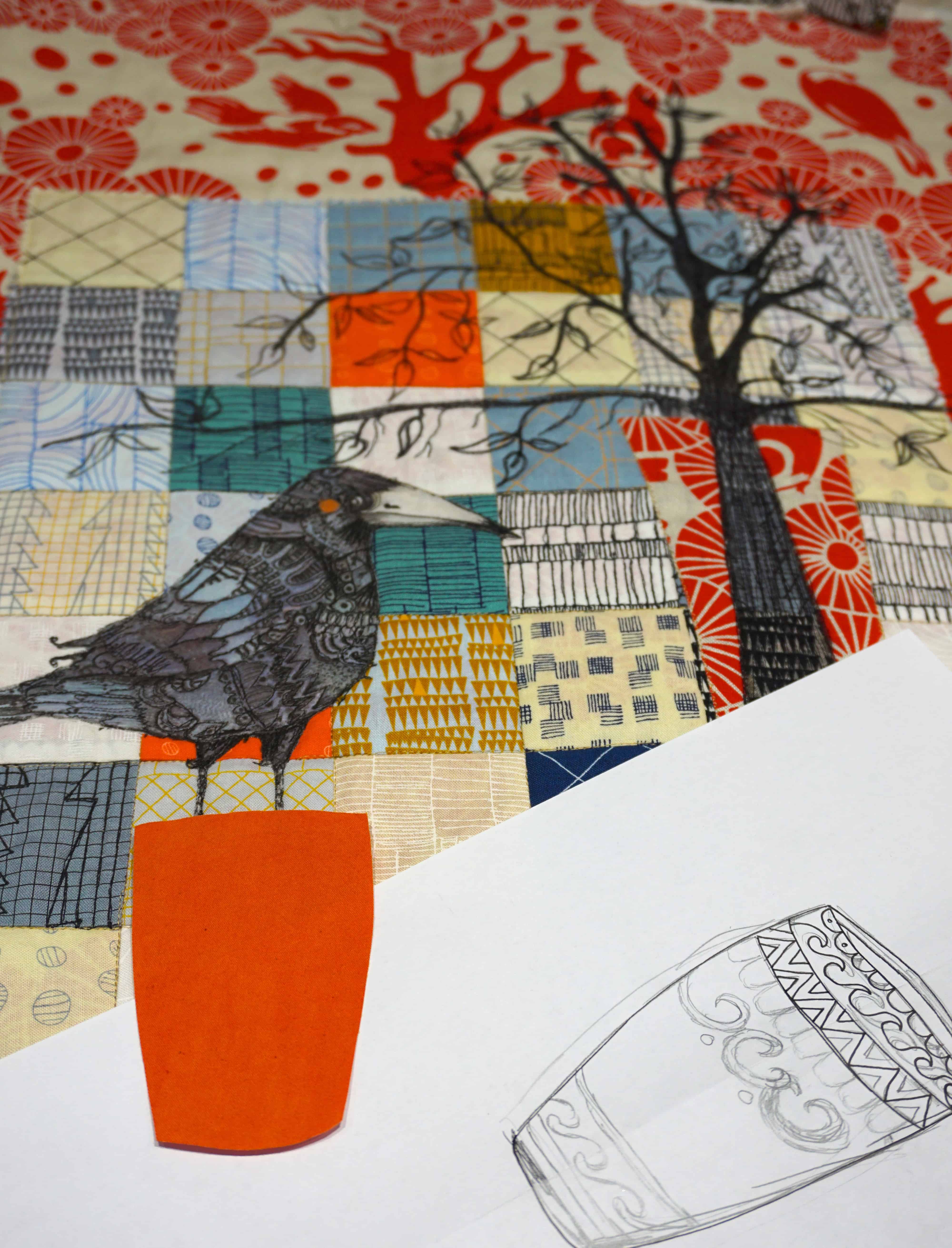 Working on the bird.