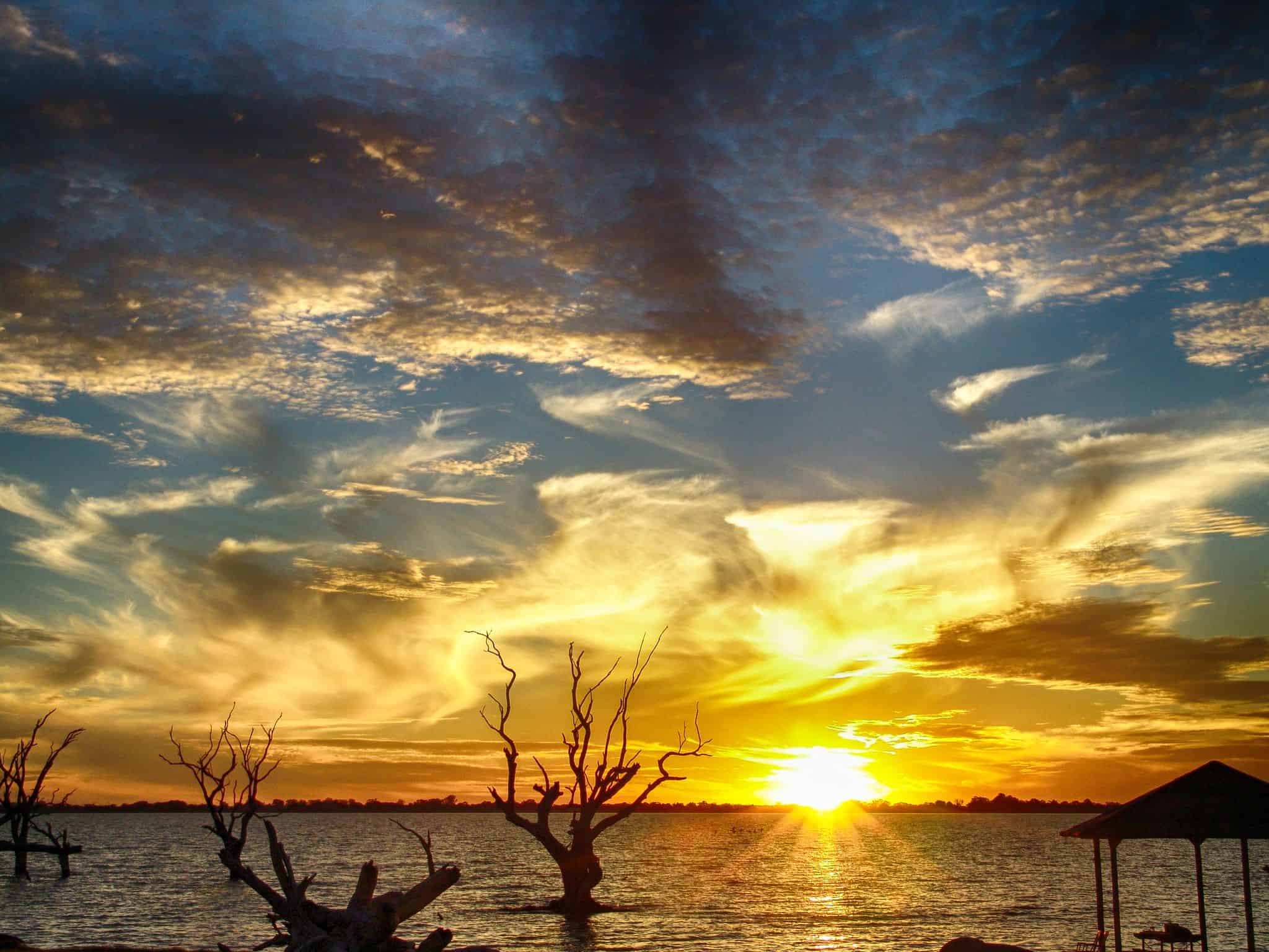 Sunset.