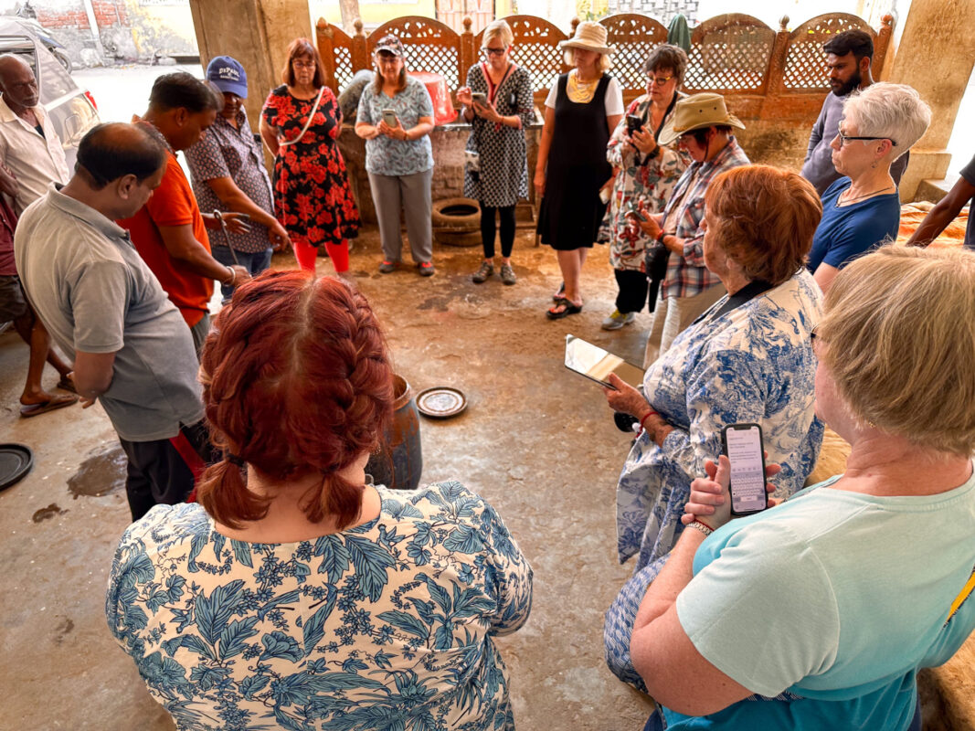 studying mud printing in Bagru.